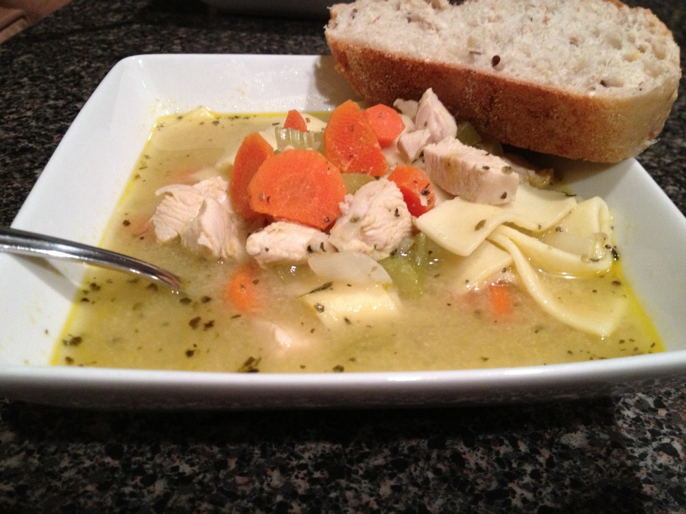 My wife's homemade chicken soup.