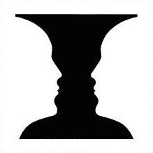 An example of Rubin's "Faces and Vase" optical illusion